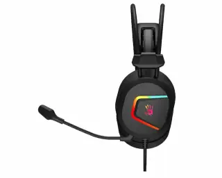 Bloody MC750 Black o'yin garniturasi, USB, 7.1 Virtual Surround Sound, ANC, RGB, 50 mm