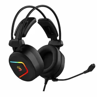 Bloody MC750 Black o'yin garniturasi, USB, 7.1 Virtual Surround Sound, ANC, RGB, 50 mm