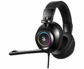 Bloody G580 Black o'yin garniturasi, USB, Virtual 7.1 Surround Sound, 50 mm, RGB-yoritish, shovqinni bosuvchi mikrofon