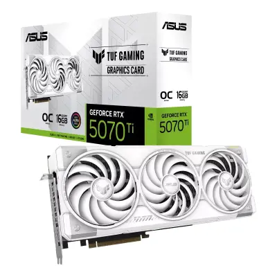 Grafik karta  ASUS GeForce RTX 5070Ti 16GB TUF GAMING WHITE OC GDDR7