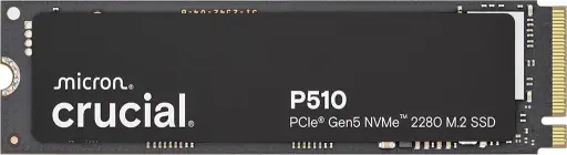 Crucial P510 1 TB SSD, 3D NAND, NVMe, PCIe Gen 5