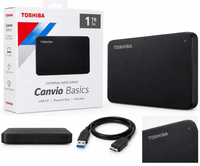 Toshiba 1TB USB 2.5" tashqi HDD