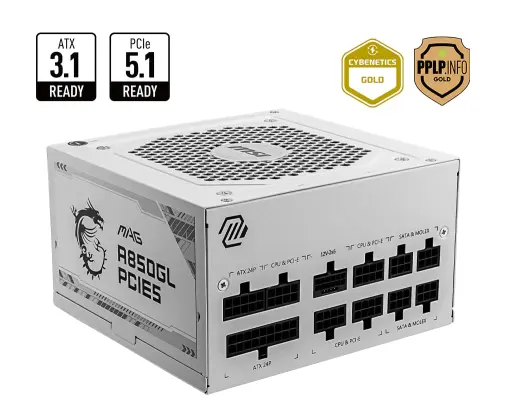 MSI MAG A850GL PCIE5 White 850W quvvat bloki