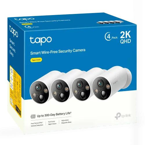 TP-Link Tapo C425 videokuzatuv kamerasi (4 dona to'plami)