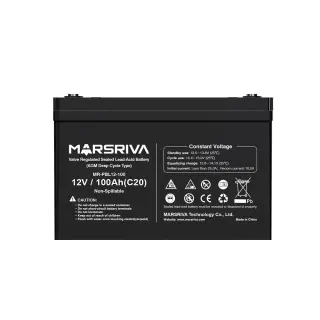 Marsriva MR-PBL12-100 akkumulyatori, 12 V / 100 A·soat, AGM