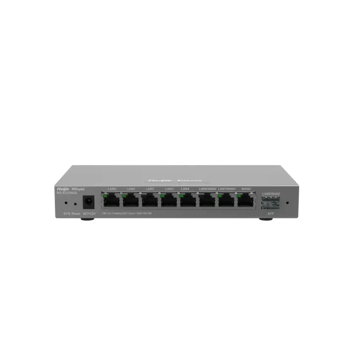 Ruijie Reyee RG-EG209GS marshrutizatori, 9 port, Gigabit, 8 RJ45, 1 SFP, o'tkazuvchanlik qobiliyati 1 Gbit/s gacha