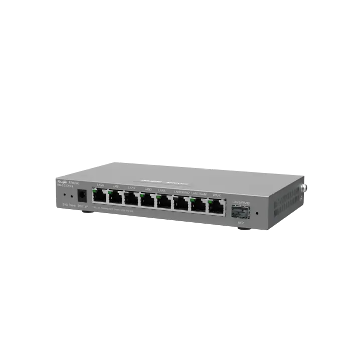 Ruijie Reyee RG-EG209GS marshrutizatori, 9 port, Gigabit, 8 RJ45, 1 SFP, o'tkazuvchanlik qobiliyati 1 Gbit/s gacha
