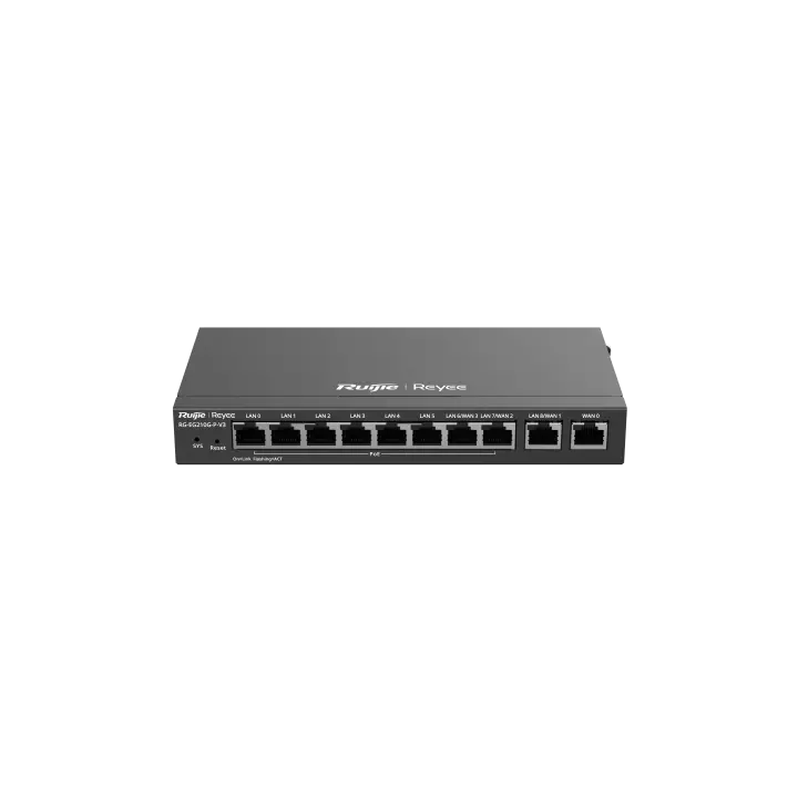 Ruijie Reyee RG-EG210G-P-V3 marshrutizatori, 10 port, Gigabit, 8 PoE+, 110 Vt, 1 Gbit/s gacha