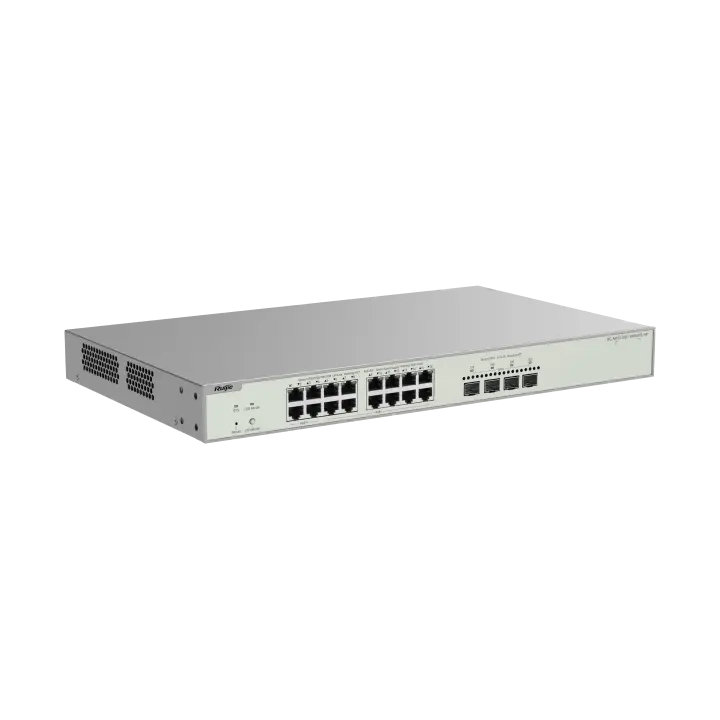 Коммутатор Ruijie Reyee RG-NBS3300-16MG4XS-HP, 20 портов, Multi-Gigabit, 12 PoE+, 4 PoE++, 370 Вт, 4 SFP+ 10G