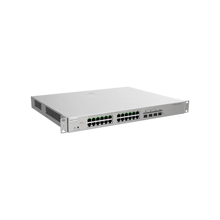 Коммутатор Ruijie Reyee RG-NBS5100-24GT4SFP-P, 28 портов, Gigabit, 24 PoE+, 370 Вт, 4 SFP