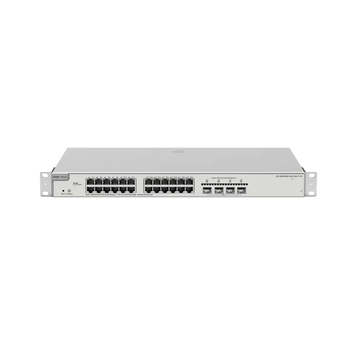Коммутатор Ruijie Reyee RG-NBS5200-24GT4XS-P-V2, 28 портов, Gigabit, 24 PoE+, 370 Вт, 4 SFP+ 10G