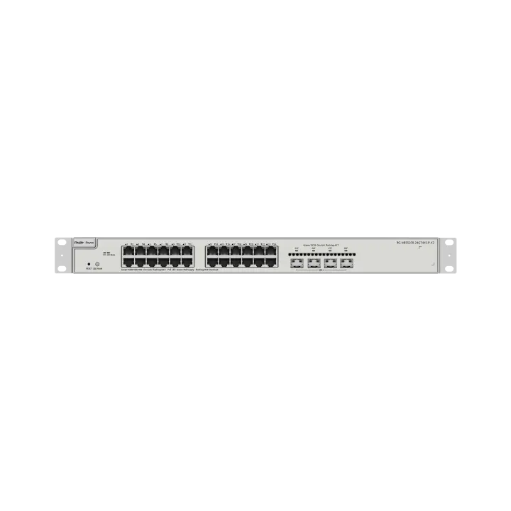 Коммутатор Ruijie Reyee RG-NBS5200-24GT4XS-P-V2, 28 портов, Gigabit, 24 PoE+, 370 Вт, 4 SFP+ 10G