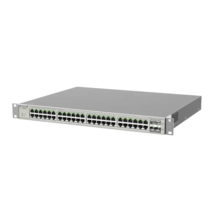 Коммутатор Ruijie Reyee RG-NBS5200-48GT4XS-UP, 52 порта, Gigabit, 48 PoE+, 740 Вт, 4 SFP+ 10G